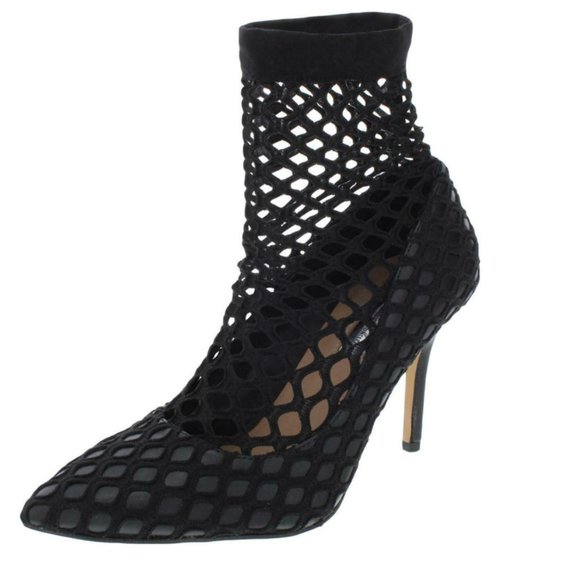 INC International Concepts Shoes - NIB Black Fishnet Booties with 3 1/2" Heel 9M
